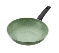 PRESTIGE Eco Wok anti-adhésif 28 cm - Wok à induction avec antiadhésif à base de plantes, sans PFOA, passe au lave-vaisselle, batterie de cuisine fabriquée en Italie à partir de matériaux recyclés et