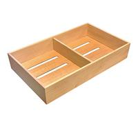 Prestige Import Group - Plateau universel en cèdre espagnol avec 1 séparateur réglable pour le rangement ou les cigares - Dimensions : 31,8 x 19,1 x 5,7 cm - Lot de 2