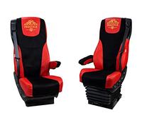 PRESTIGE LINE Housse de Siège de Camion Rouge pour DAF 106 XF, XG, XG+ à Partir de 2013 - Siège Passager Accessoires de Camion Non Rembourrés