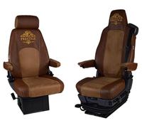 PRESTIGE LINE Housse Siege Voiture pour Camions pour Scania série R, S Configuration des sièges B Siège Passager Pliant/Dépliant Braun Ergonomique Fabriqué en éco-Cuir imperméable
