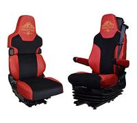 PRESTIGE LINE Housses DE SIÈGES Man TGX à partir de 2020 (conducteur avec Ceinture de sécurité), (Passager Rabattable/Rabattable) (Rouge)