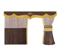 PRESTIGE LINE Rideaux plissés TIR/Truck pour vitres + Volant, (Mercedes, Man, DAF, Scania, IVECO, Volvo, Renault, Ford) Couleur - Brown