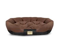 Prestige Lit pour chien Lit pour animal Lit pour animal Ovale PVC imperméable Codura 100% Polyester Poids : 240gr/m2 (75 x 50 cm, Marron)