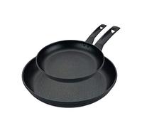 PRESTIGE Lot de 9 poêles à frire anti-adhésives - Lot de 2 poêles à frire à induction - 21/29 cm - Résistantes aux rayures et anti-adhésives - Poignées faciles à prendre en main - Passe au four et au