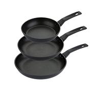 PRESTIGE Lot de 9 poêles à frire anti-adhésives pour induction - 21/25/29 cm - Résistantes aux rayures - Anti-adhésives - Poignées faciles à prendre en main - Passe au four et au lave-vaisselle
