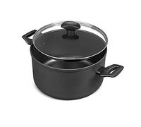 Prestige Marmite plus robuste avec couvercle - Marmite à induction avec revêtement anti-adhésif résistant aux rayures, reste froide et poignées faciles à saisir, 24 cm