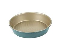 PRESTIGE Nadiya Moule à gâteau rond de 22,9 cm pour la cuisson - Moule à gâteau rond antiadhésif, passe au lave-vaisselle, bleu sarcelle et doré