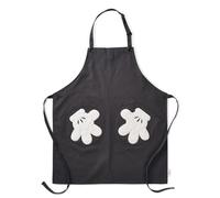 Prestige Tablier de cuisine Disney Monochrome Mickey Mouse avec grandes poches, 83 x 69 cm, noir et blanc