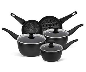 Prestige - Thermo Smart - Set de casseroles et poêles - Batterie de cuisine 5 pièces antiadhésif - Induction, gaz et plaques électriques