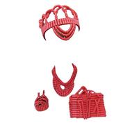 PrestigeApplause Ensemble de 4 pièces de mariage traditionnel en perles de corail orange style nigérian Edo Igbo Delta Style chapeau, sac à main, bracelet et collier