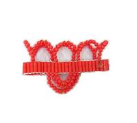 PrestigeApplause Jewels Couronne traditionnelle Edo à perles rouges - Coiffe de mariée africaine pour cérémonie (UK, Alpha, taille unique, orange 3)