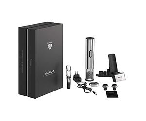 Prestigio Garda Ouvre-bouteille électrique, Ouvre-bouteille portable intelligent avec coupe-feuille et bouchon pour aspirateur à vin