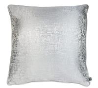 Prestigious Textiles Cinder Coussin Garni en Polyester, Coton, Polyamide, Polyester, Lin, Argent Sterling