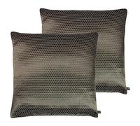 Prestigious Textiles Lot de 2 Coussins rembourrés en Polyester métallisé gaufré, 55 x 55 cm