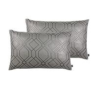 Prestigious Textiles Othello Twin Pack Polyester Rempli Coussins, Graphite, 40 x 60cm