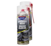 Presto 2X 306352 SPRÜHFETT WEIß SCHMIERMITTEL Metall Kunststoff 400 ml