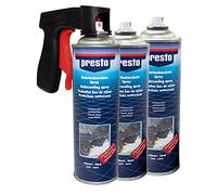 Presto Lot de 3 sprays de protection de bas de caisse avec poignée pistolet Noir 500 ml