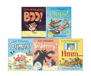 Preston Pig Colin Mcnaughton Collection 5 Books Set (Boo, Oops, Oomph, Suddenly, Hmm)
