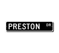Preston Sign Preston Gift Preston Visitor Preston Souvenir England City Preston Native Street Sign 10,2 x 40,6 cm