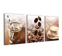 PRÊT À ÊTRE ACCROCHÉ - Tableaux Decoration Set Cafetière Cuisine - Salle À Manger XXL Collage - N004335a