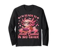 Prêt à la 3e année Question Axolotl Mignon Premier Jour d'école Manche Longue