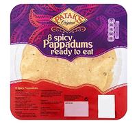 Prêt à Manger épicé Pappadums de Patak (8 par paquet - 60g) - Paquet de 6