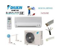 PRET A POSER CLIMATISATION DAIKIN 2000W R32 REVERSIBLE FTXF20B + KIT DE POSE 12 METRES + SUPPORT MURAL + MISE EN SERVICE INCLUSE
