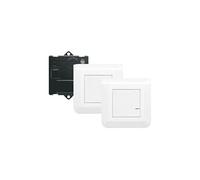 Legrand Mosaic 077777L Prêt-à-poser – va-et-vient, 1 micromodule, 2 commandes sans fil, Blanc
