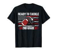Prêt à s'attaquer au football pour enfants de 2e année T-Shirt