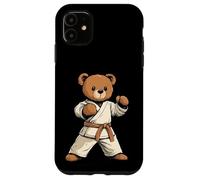 Prêt à se battre avec ce design d'ours en peluche de karaté Coque pour iPhone 11