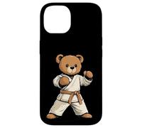 Prêt à se battre avec ce design d'ours en peluche de karaté Coque pour iPhone 14