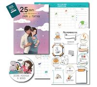 Prêt! Coffret Grossesse et Naissance, Pack 5 Produits Souvenir pour Future et Jeune Maman Papa, Poster Mes Premières Fois, Calendrier Grossesse 365 Jours, A3 29.7x42 cm