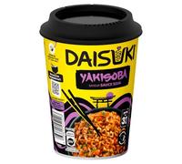 Prêt en 3 min pour un repas savoureux - DAISUKI Nouilles Instantanées Yakisoba Saveur Sauce Soja, Format Cup 93g - Lot de 4
