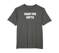 Prêt pour la Bataille T-Shirt, Homme Grandes Tailles, Asphalte, 3X Tall