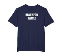 Prêt pour la Bataille T-Shirt, Homme Grandes Tailles, Bleu Marine, 4X Tall