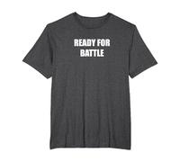 Prêt pour la Bataille T-Shirt, Homme Grandes Tailles, Chiné Foncé, 6X Tall