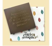 Prête à Croquer Modèle Message Je ne fais rien | Carte en Chocolat Lait gravé