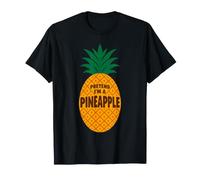Pretend I'm a Ananas Funny Tropical Fruit Cartoon Art T-Shirt