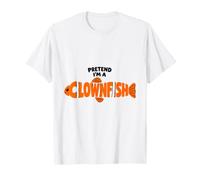 Pretend I'm a Clownfish Funny Stripe Fish Cartoon Art T-Shirt
