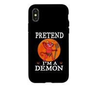 Pretend I'm A Demon Funny Halloween Costume Coque pour iPhone X/XS