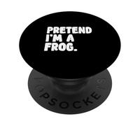 Pretend I'm A Frog Costume Halloween Texte Groovy Drôle PopSockets PopGrip Adhésif