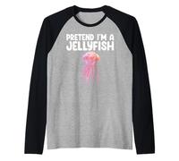 Pretend I'm A Jellyfish Kids Men Women Costume Manche Raglan