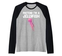 Pretend I'm A Jellyfish Kids Men Women Costume Manche Raglan