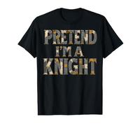 Pretend Im A Knight Funny Halloween Easy Costume T-Shirt Graphique avec Valeur