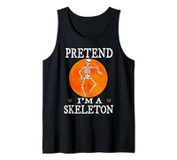 Pretend I'm A Skeleton Funny Cartoon Halloween Costume Débardeur