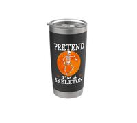 Pretend I'm A Skeleton Funny Cartoon Halloween Costume Gobelet isotherme en acier inoxydable double paroi