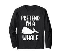 Pretend I'm A Whale Tee Whales Costume d'Halloween amusant Manche Longue