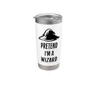 Pretend I'm A Wizard Costume d'Halloween amusant simple et facile Gobelet isotherme en acier inoxydable double paroi