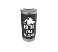Pretend I'm A Wizard Costume d'Halloween amusant simple et facile Gobelet isotherme en acier inoxydable double paroi