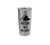 Pretend I'm A Wizard Costume d'Halloween amusant simple et facile Gobelet isotherme en acier inoxydable double paroi